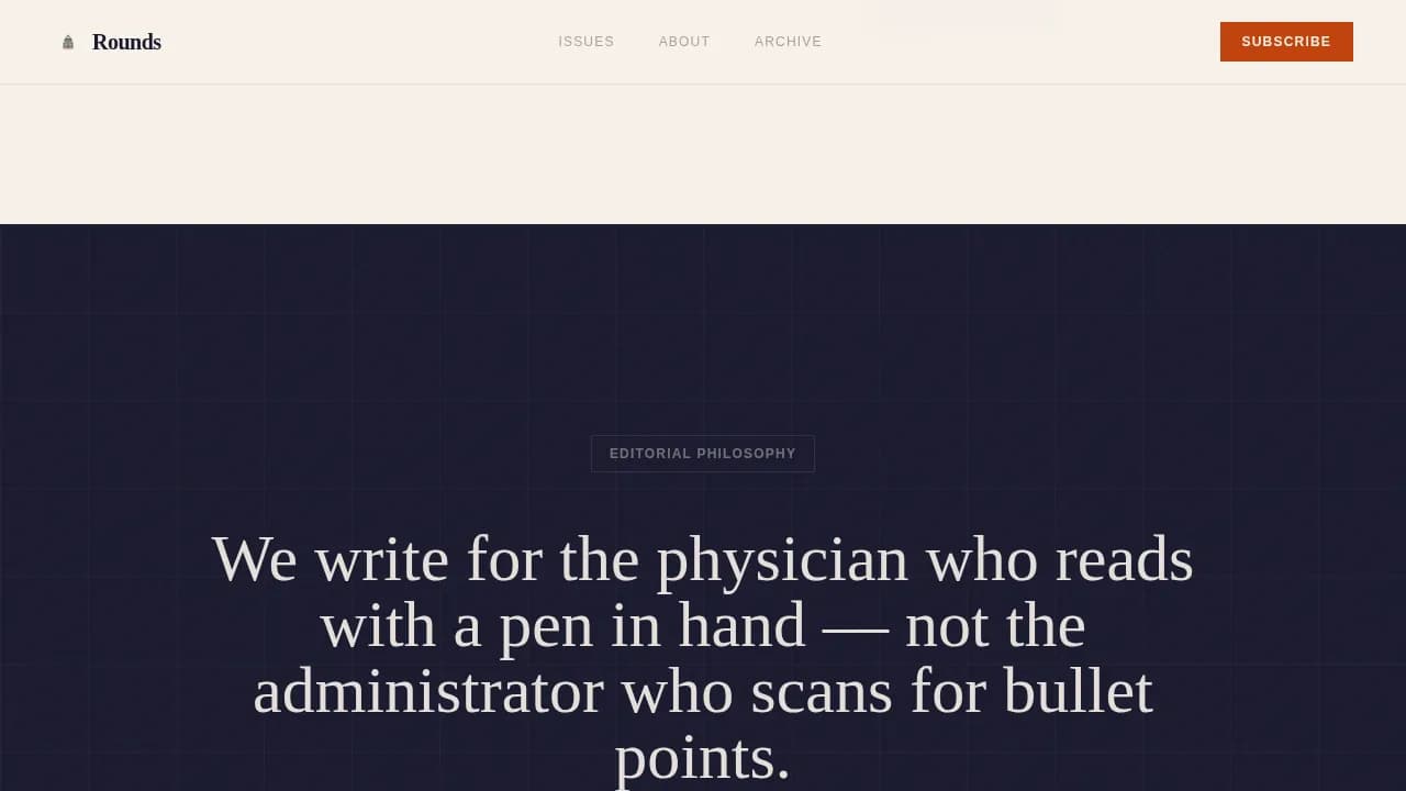 Briefing — Clinical Medical Intelligence Landing Page Template