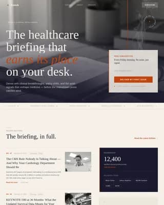 Briefing — Clinical Medical Intelligence Landing Page Template
