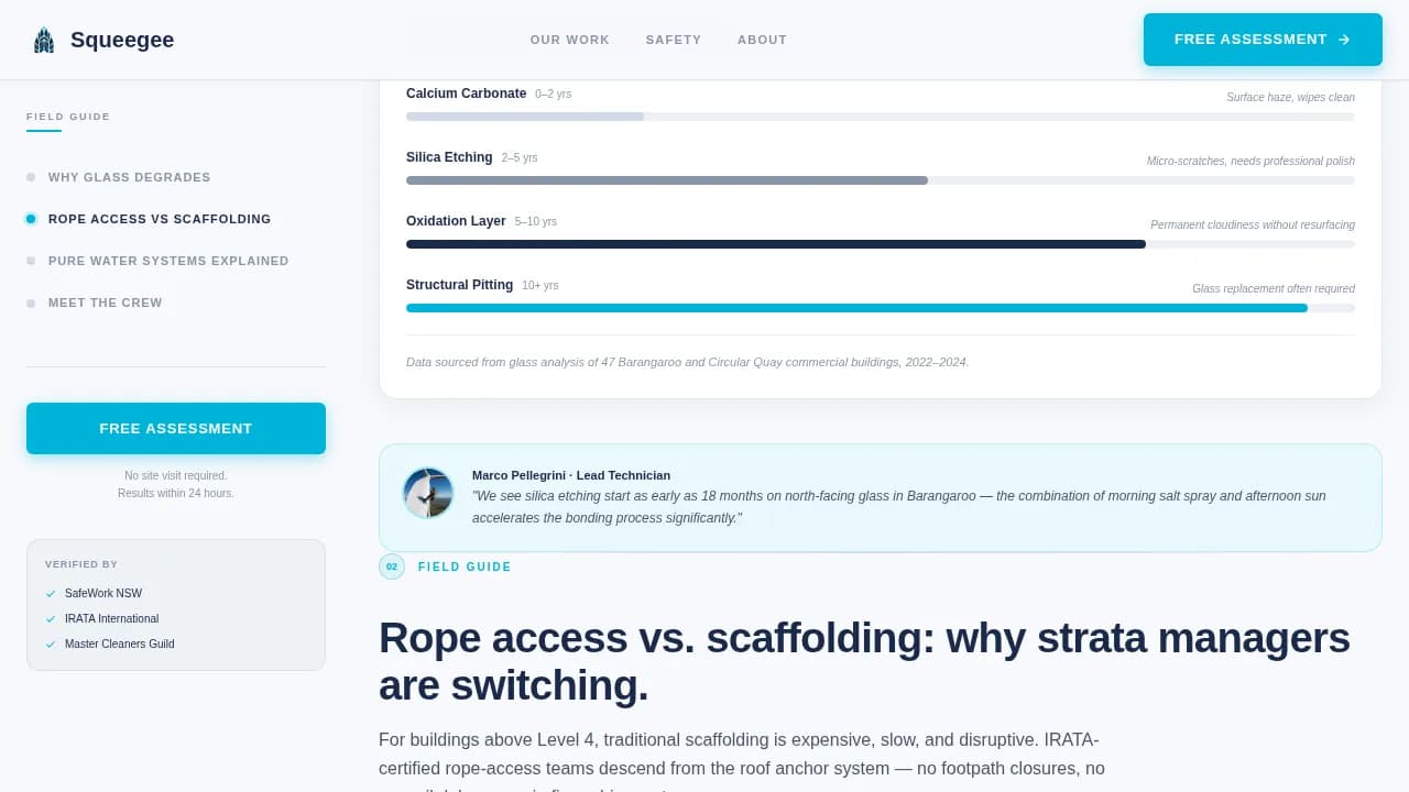 Clarity — Professional Skyscraper Cleaning Landing Page Template