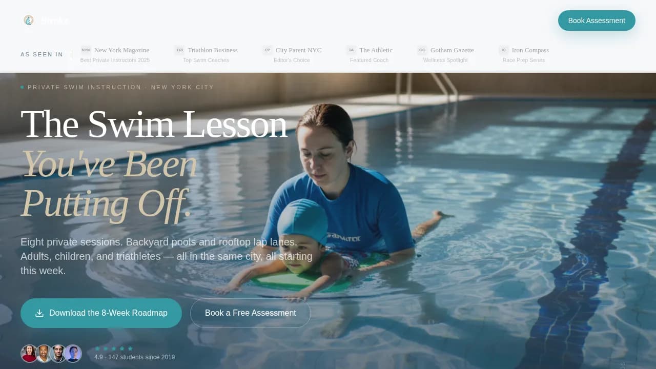 Splash — Premium Aquatic Coaching Landing Page Template