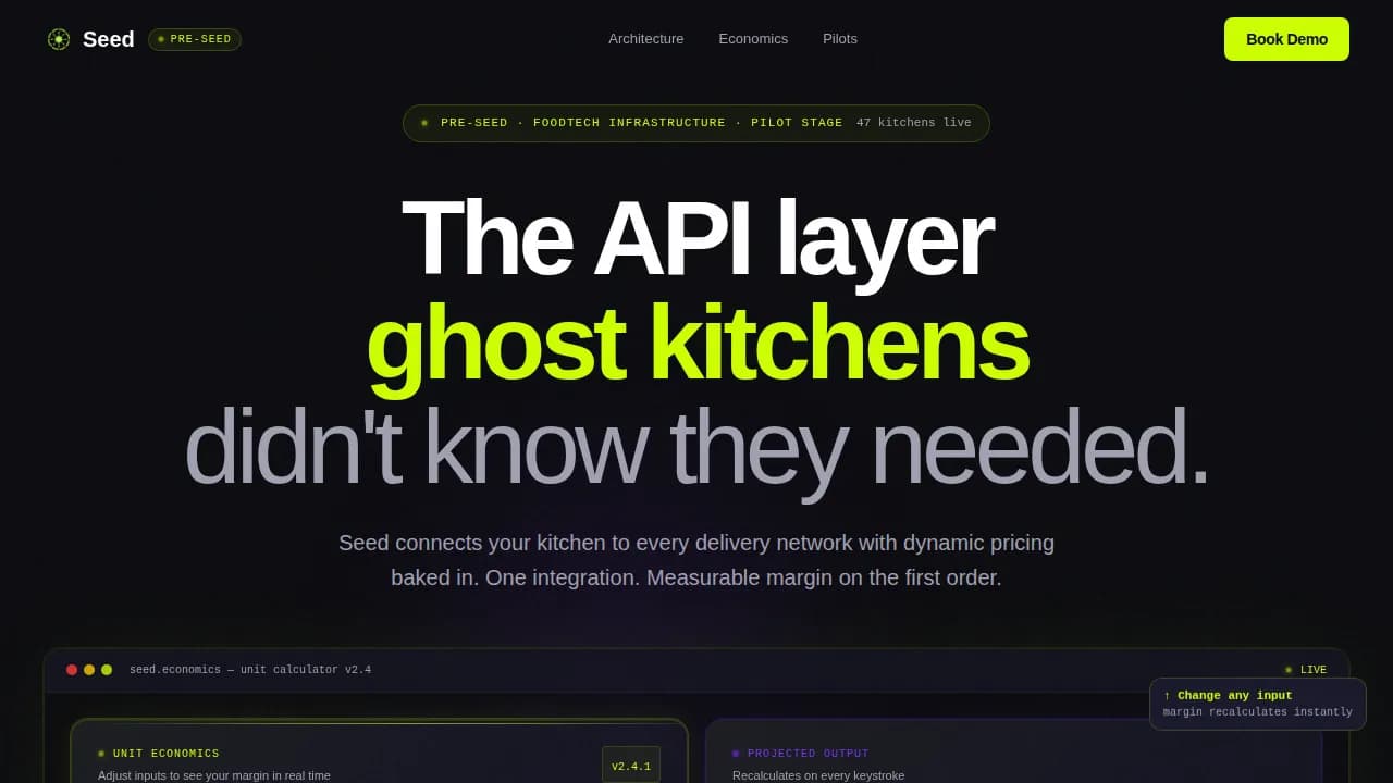 Kitchen — Scalable Restaurant Infrastructure Landing Page Template