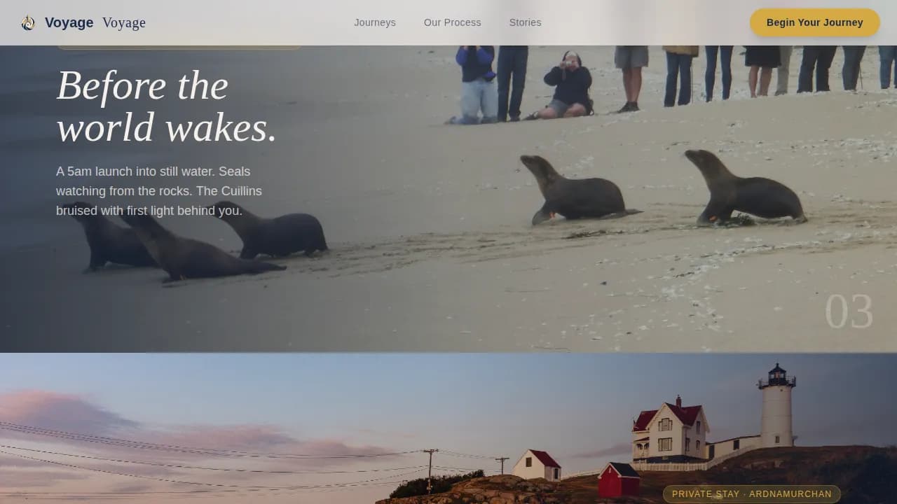 Escape — Curated Scottish Adventure Landing Page Template