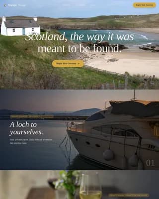 Escape — Curated Scottish Adventure Landing Page Template