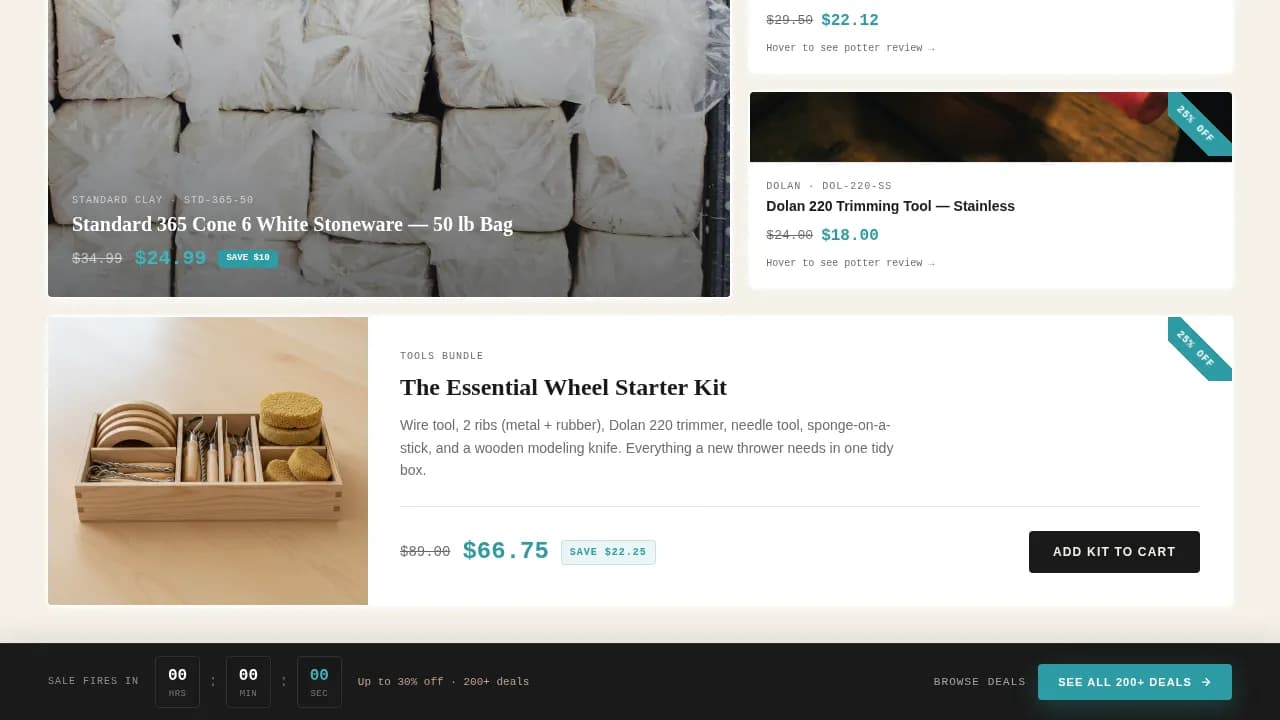 Ceramic — Vibrant Pottery Marketplace Landing Page Template