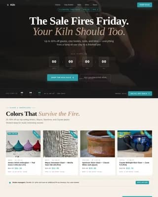 Ceramic — Vibrant Pottery Marketplace Landing Page Template