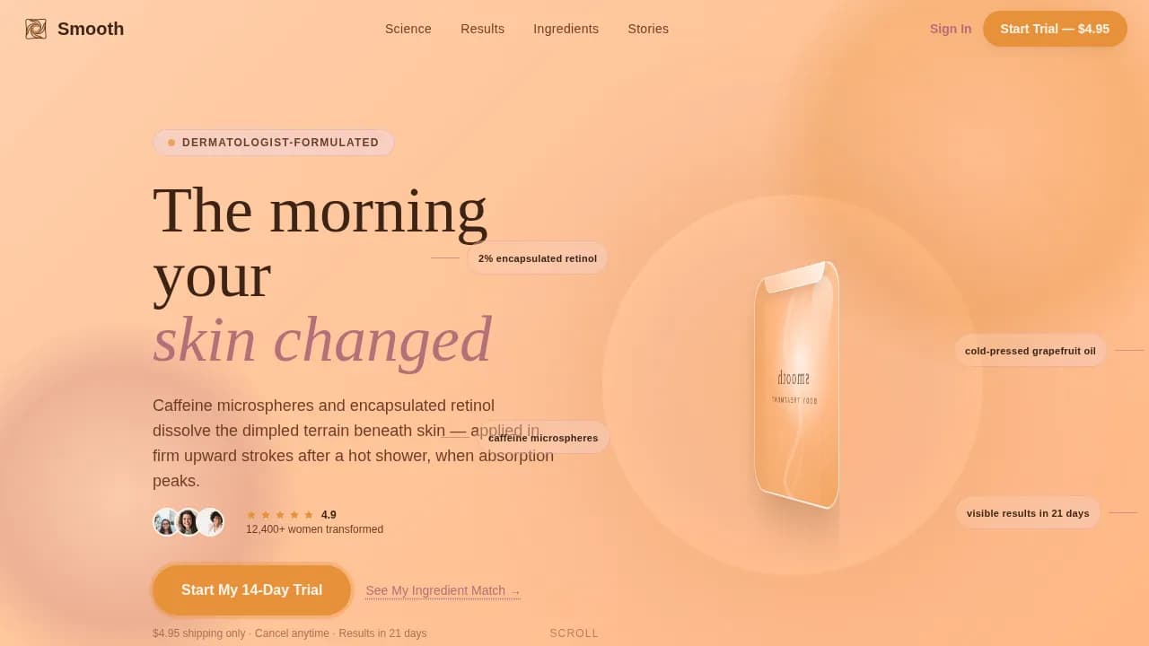 Refine — Premium Cellulite Treatment Landing Page Template