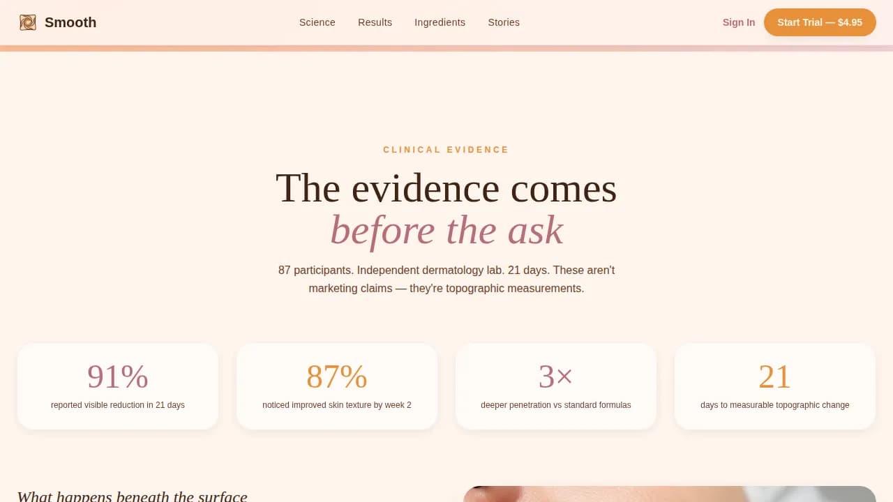 Refine — Premium Cellulite Treatment Landing Page Template