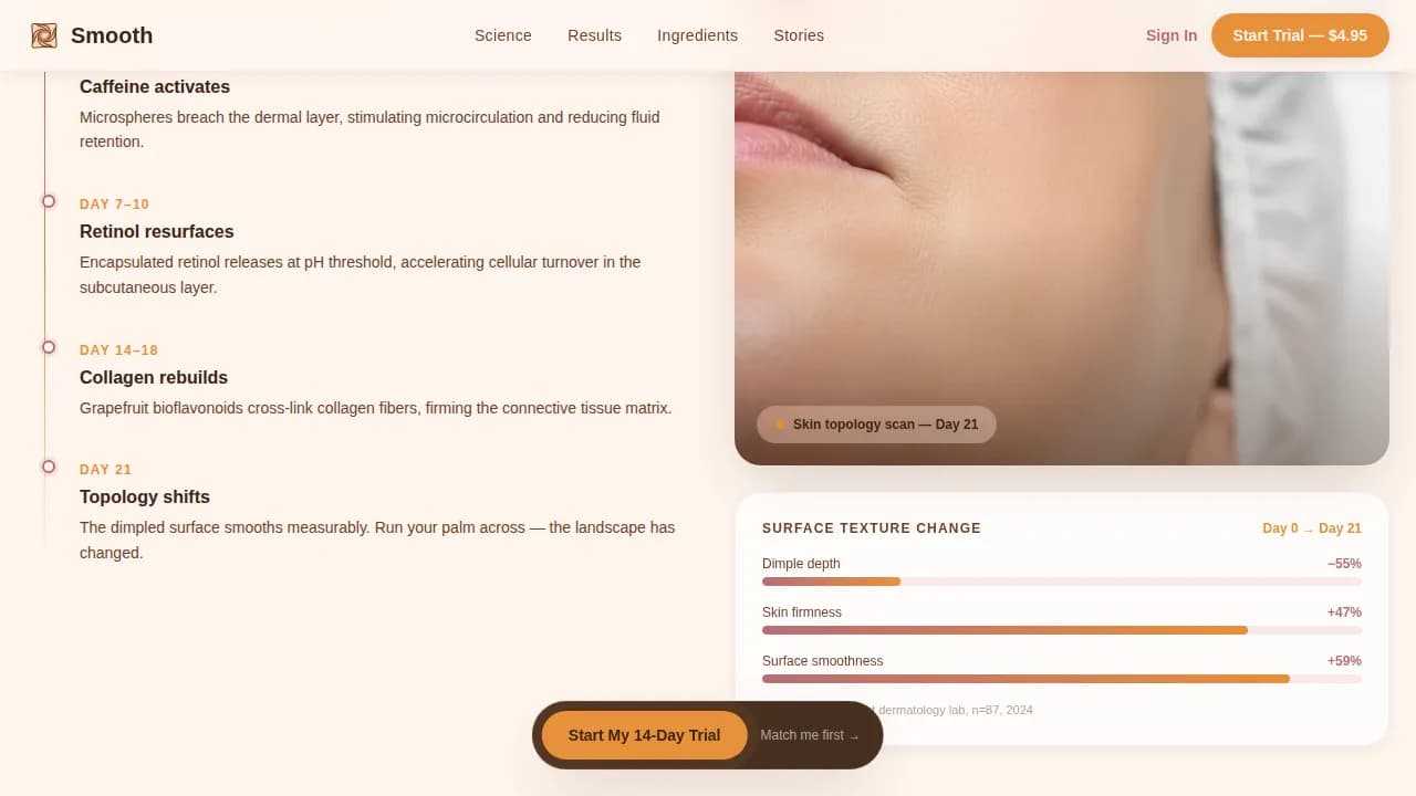 Refine — Premium Cellulite Treatment Landing Page Template