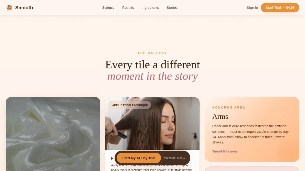 Refine — Premium Cellulite Treatment Landing Page Template