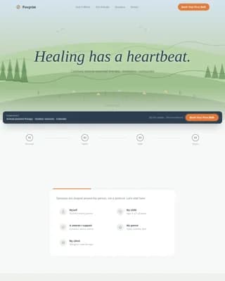 Sanctuary — Therapeutic Pet Services Landing Page Template