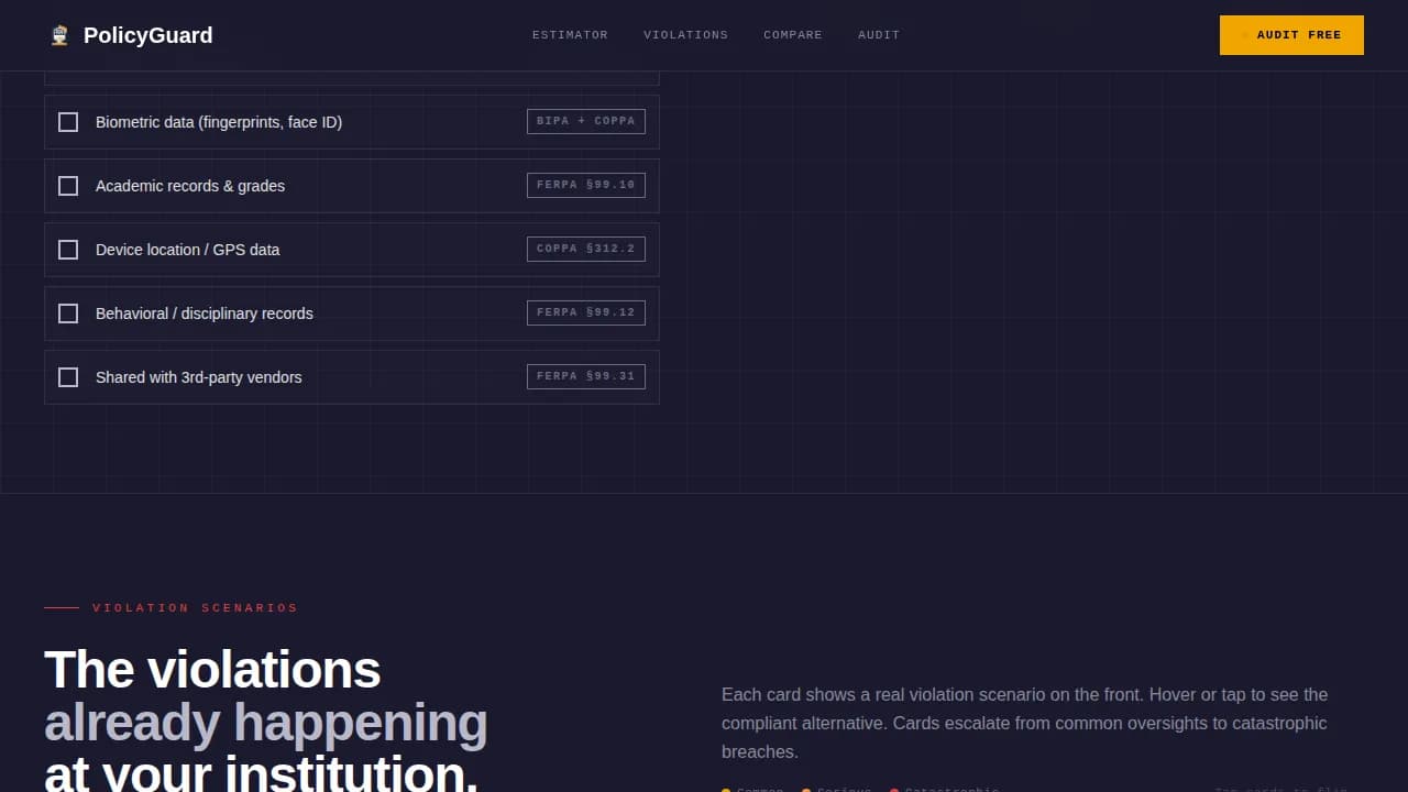 Safeguard — Comprehensive School Policy Landing Page Template