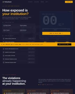 Safeguard — Comprehensive School Policy Landing Page Template