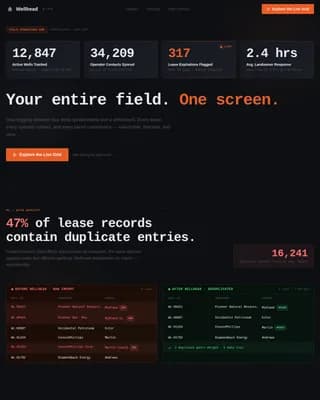 Derrick — Advanced Petroleum CRM Landing Page Template