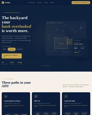 Dwelling - Precision ADU Mortgage Specialist Landing Page Template