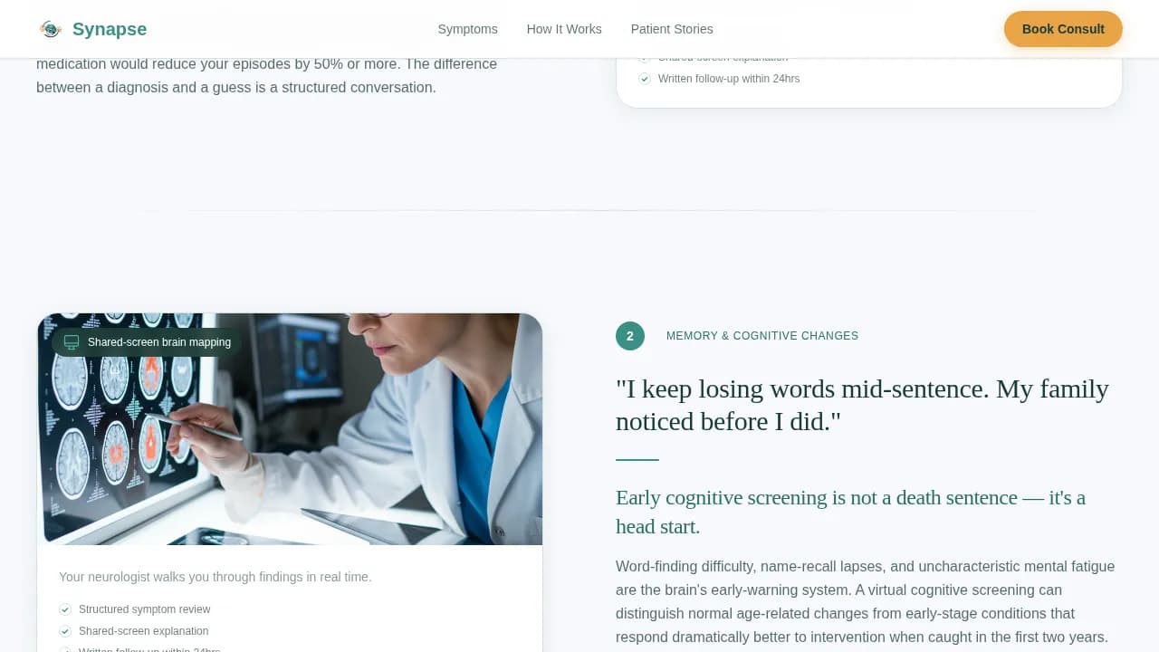 Neuron — Expert Virtual Neurology Landing Page Template