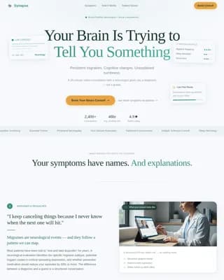 Neuron — Expert Virtual Neurology Landing Page Template