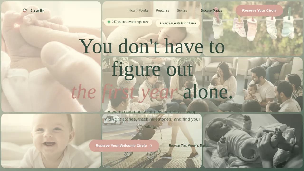 Embrace — Supportive Parenting Network Landing Page Template