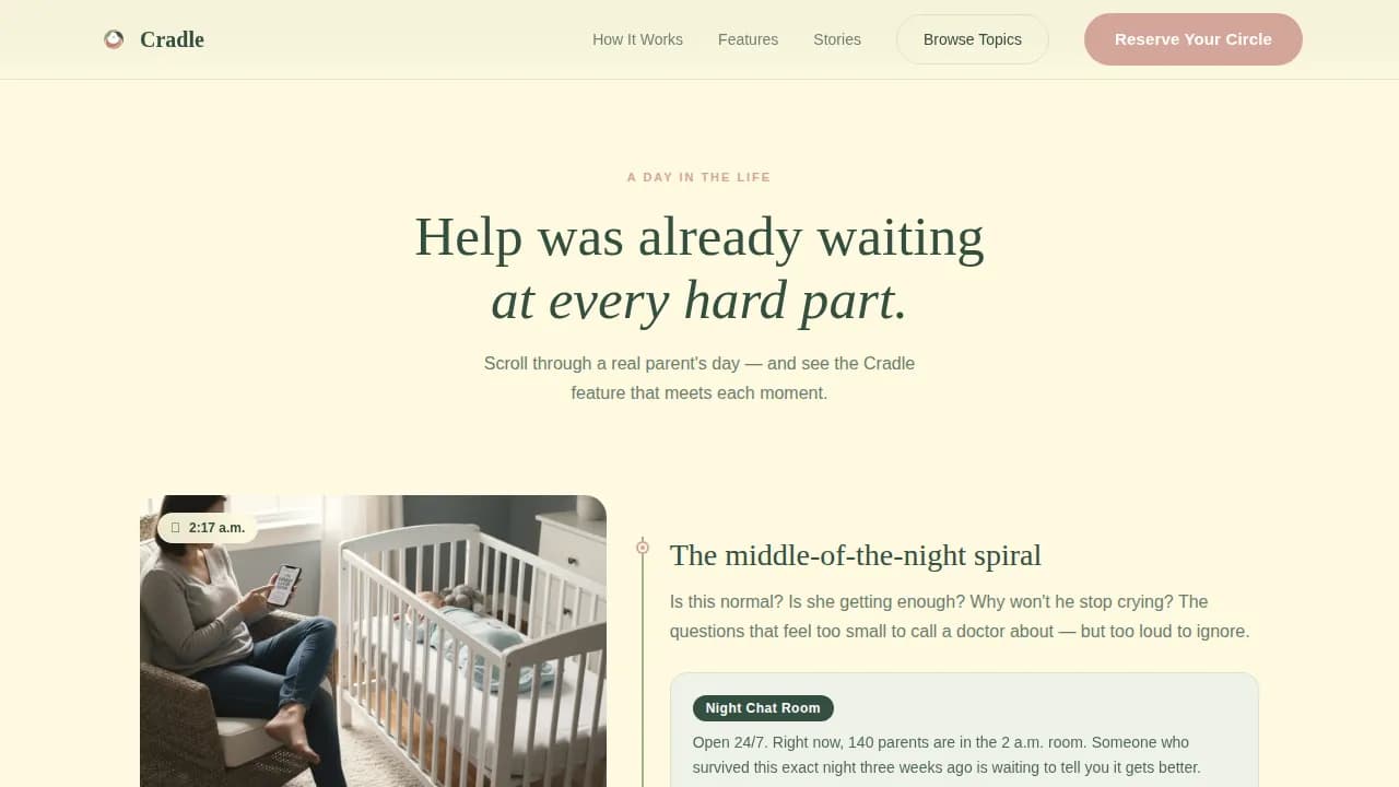 Embrace — Supportive Parenting Network Landing Page Template