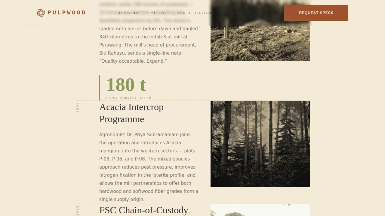 Forest — Sustainable Timber Operations Landing Page Template