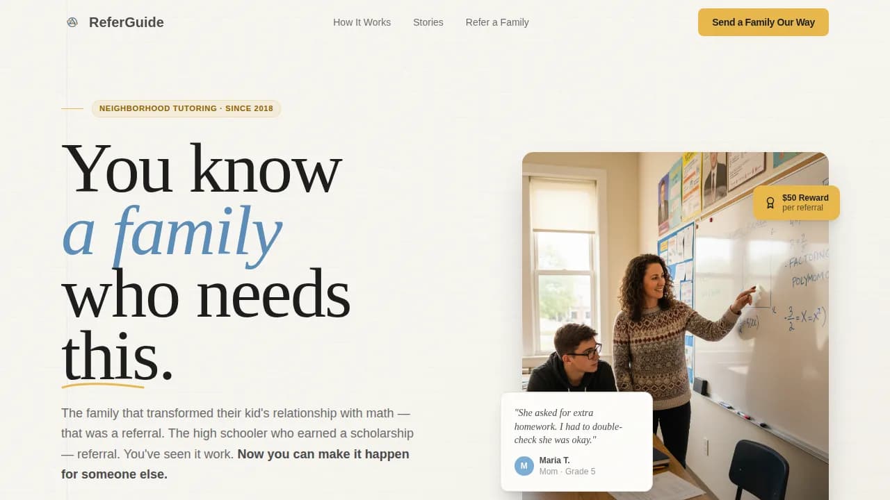 Advocate — Trusted Academic Referral Landing Page Template