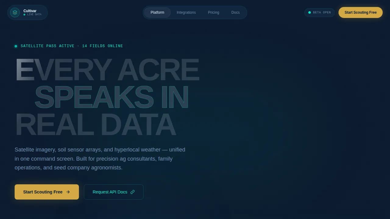 Harvest — Intelligent Crop Management Landing Page Template