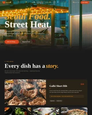 Street — Bold Korean Mobile Cuisine Landing Page Template