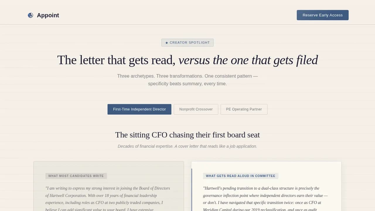 Elevate — Strategic Executive Positioning Landing Page Template