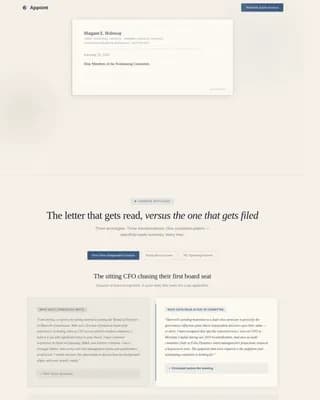 Elevate — Strategic Executive Positioning Landing Page Template