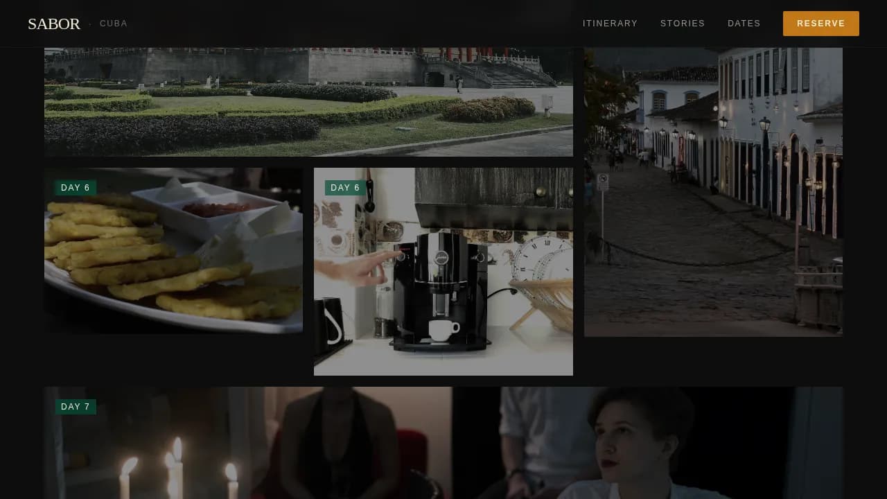 Voyage — Immersive Caribbean Culinary Landing Page Template