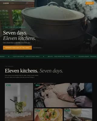 Voyage — Immersive Caribbean Culinary Landing Page Template