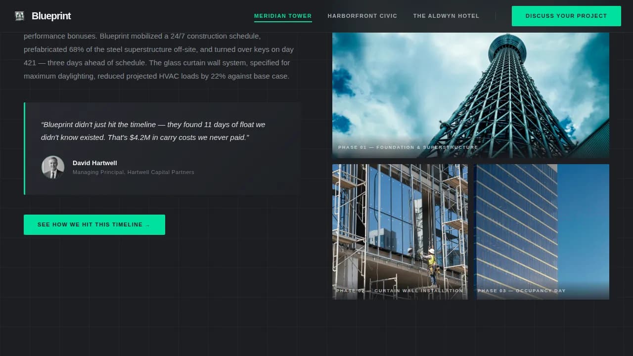 Design — Iconic Architecture Portfolio Landing Page Template