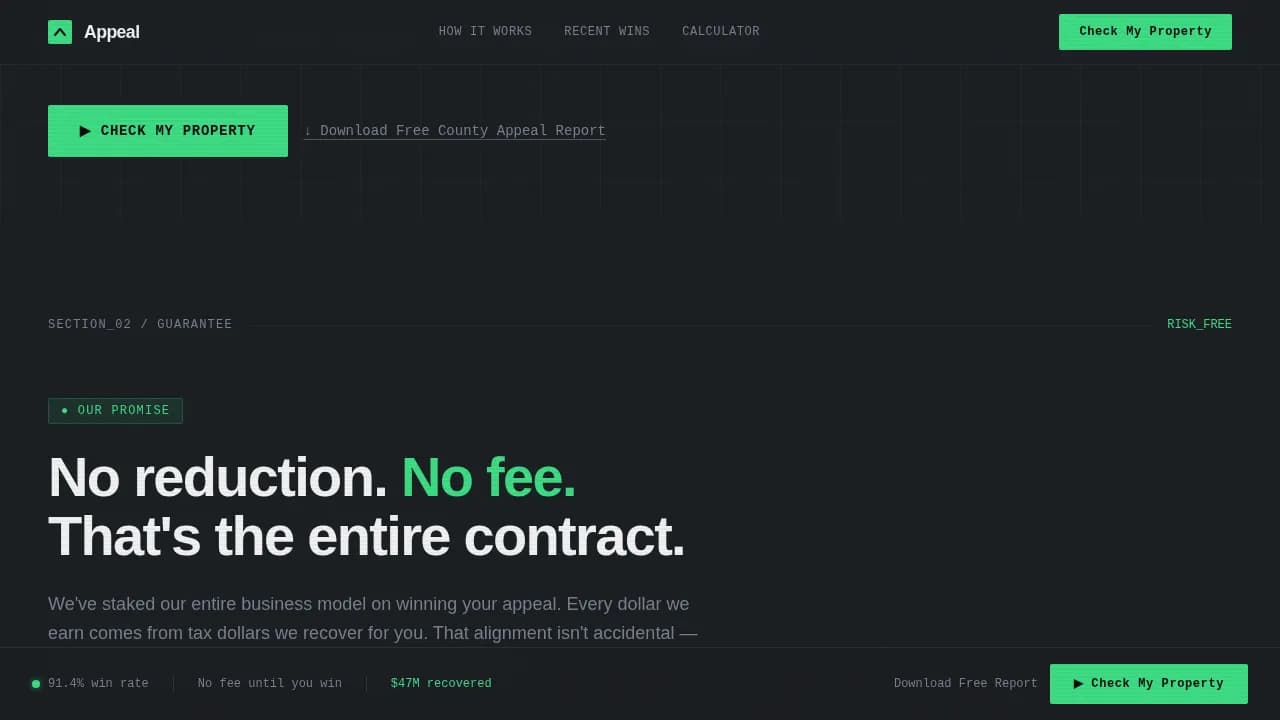 Appeal — Strategic Property Tax Landing Page Template