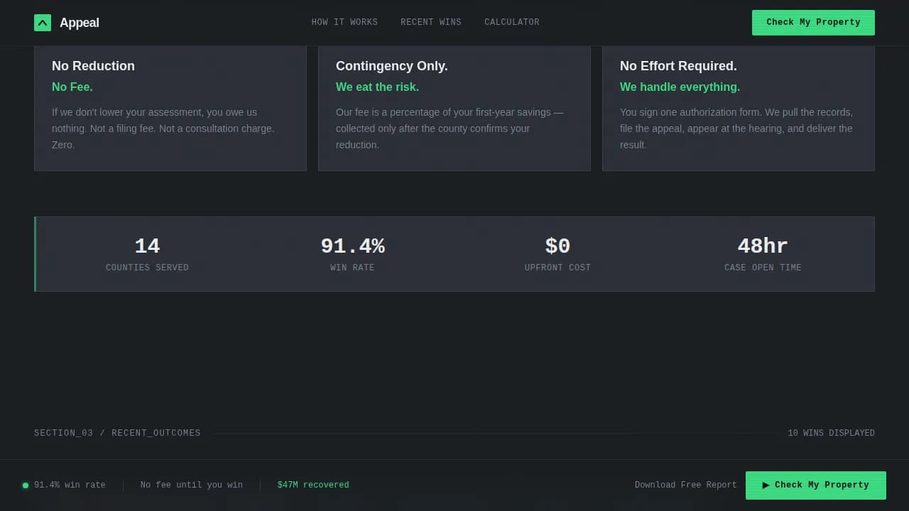 Appeal — Strategic Property Tax Landing Page Template