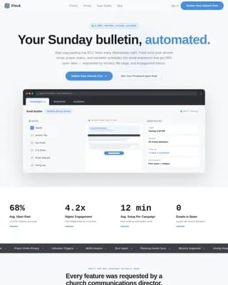 Flock — Smart Congregation Marketing Landing Page Template