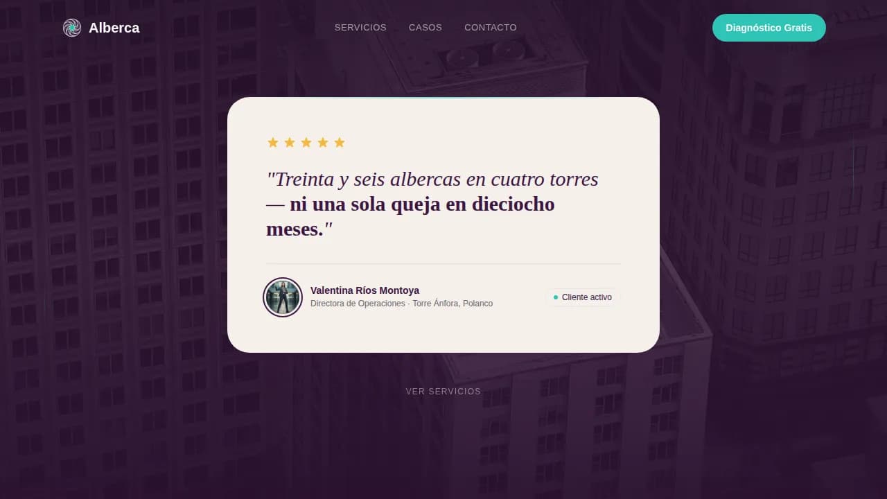 Alberca — Premium Pool Service Landing Page Template