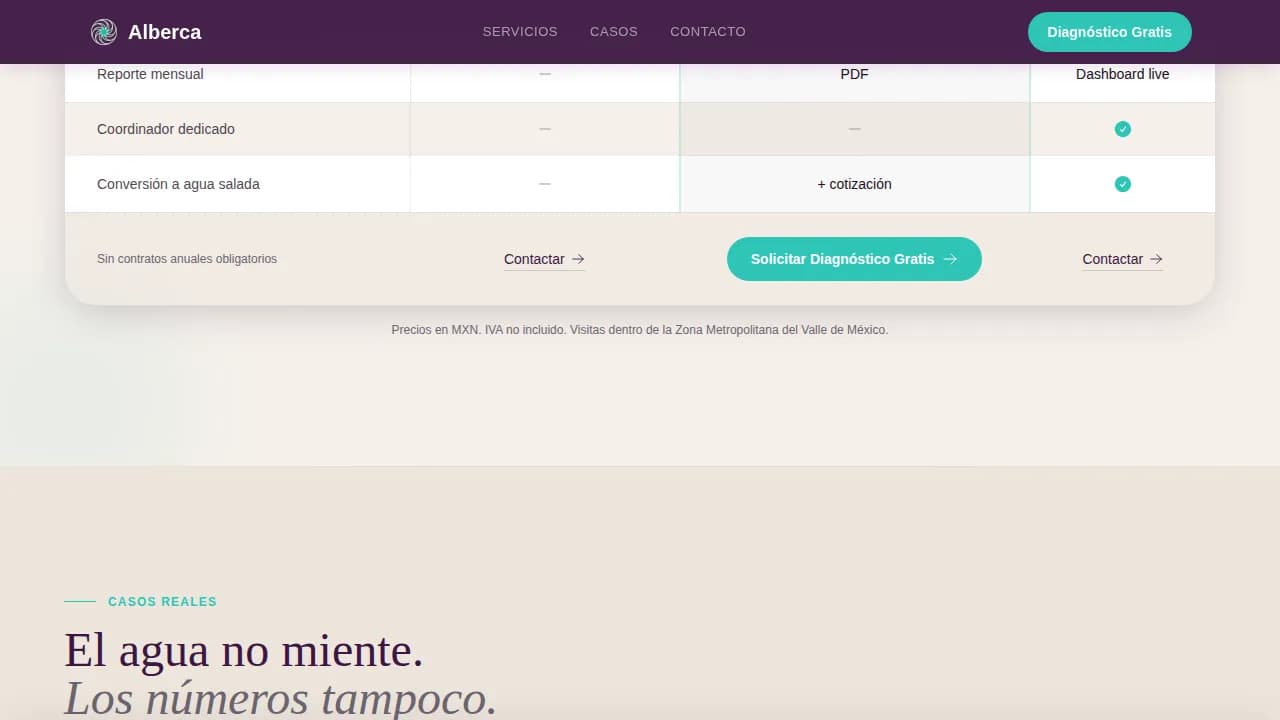 Alberca — Premium Pool Service Landing Page Template