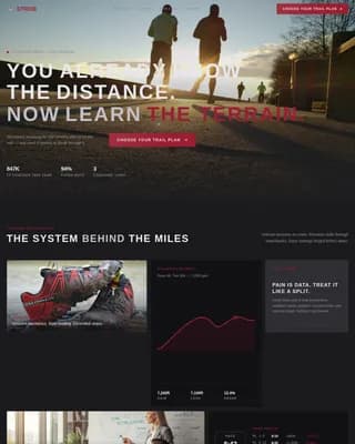 Stride — Advanced Trail Running Coaching Landing Page Template