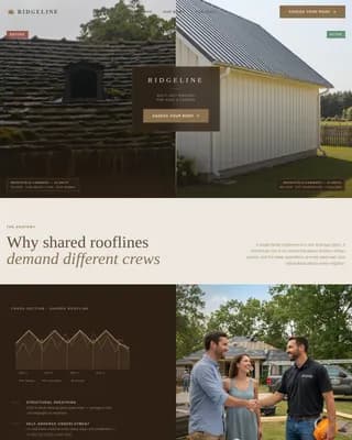 Ridgeline — Expert Roofing Contractor Landing Page Template