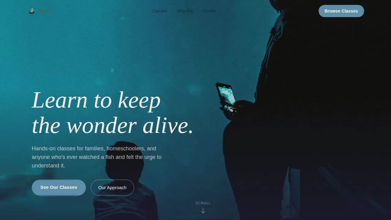 Koi — Trusted Aquarium Training Landing Page Template