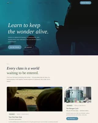 Koi — Trusted Aquarium Training Landing Page Template
