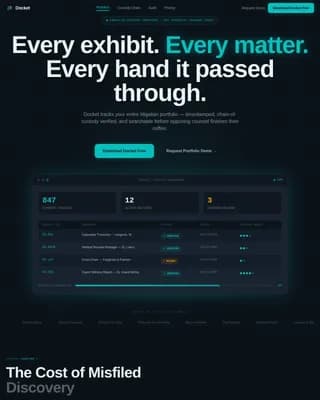 Docket — Secure Legal Inventory Landing Page Template
