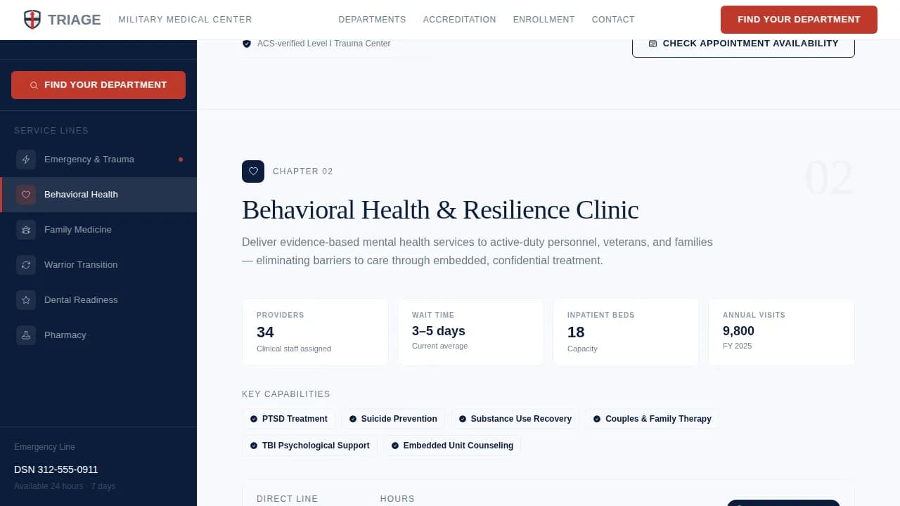 Triage — Comprehensive Hospital Directory Landing Page Template