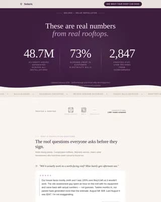 Solaris — Expert Solar Installation Landing Page Template