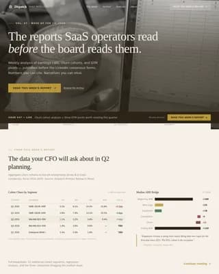 Dispatch - Authoritative SaaS Operator Intelligence Landing Page Template