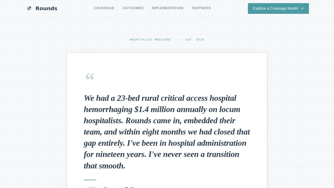 Hospitalist Physician Group B2B Website Template