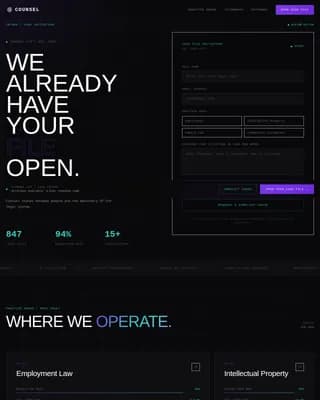 Bold Law Firm Data-Grid Evidence Website Template
