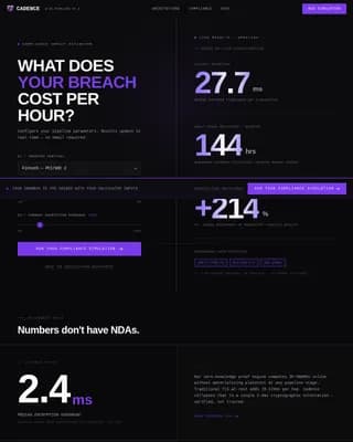 Cadence — Advanced Automation Platform Landing Page Template