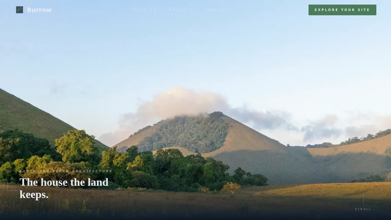 Burrow — Trusted Eco Home Builder Landing Page Template