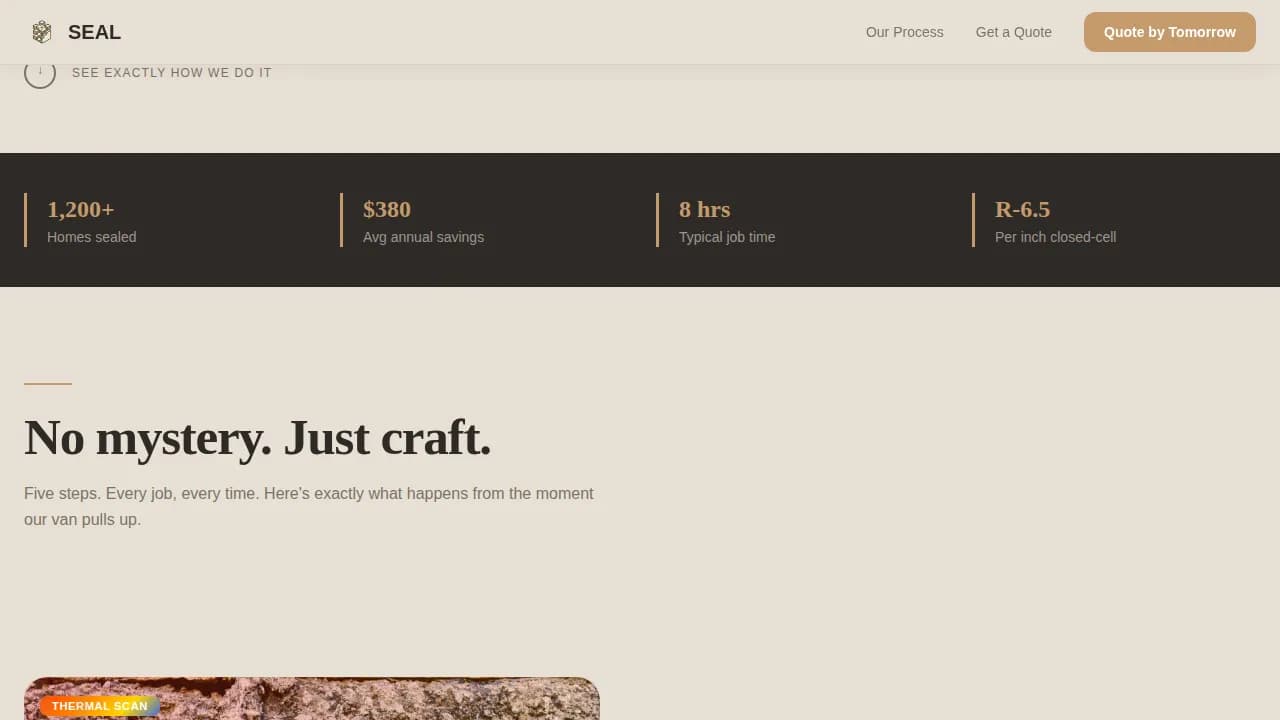 Seal — Efficient Insulation Contractor Landing Page Template