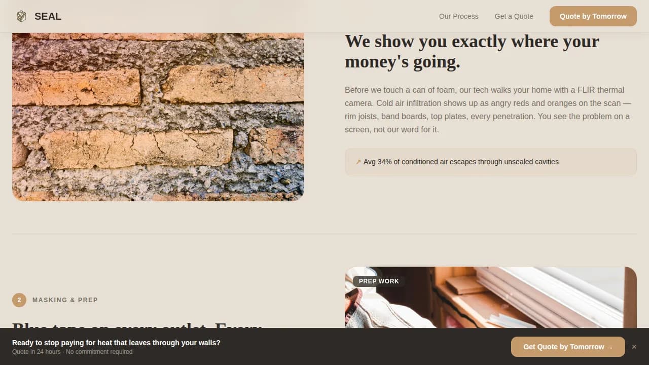 Seal — Efficient Insulation Contractor Landing Page Template